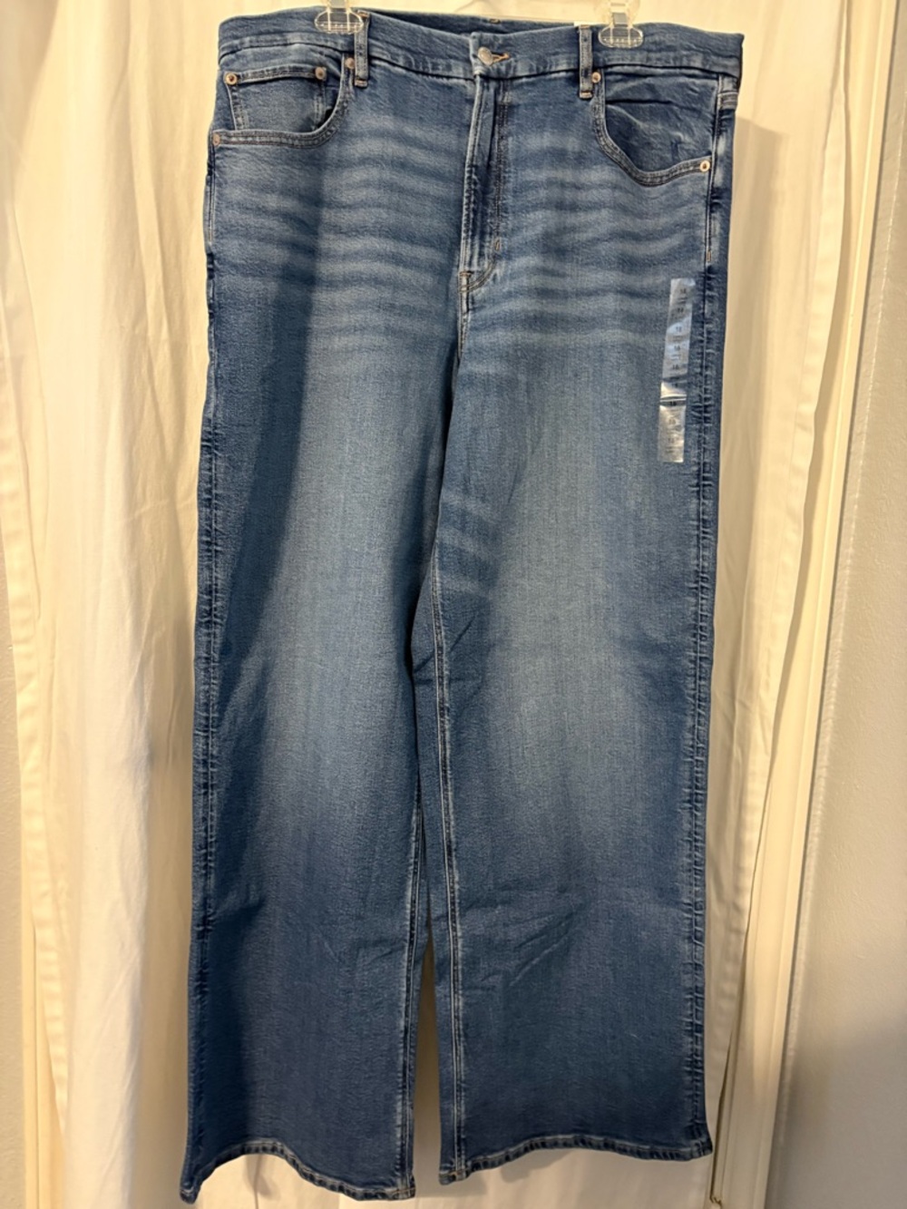 American Eagle Outfitters Blue Wide-Leg Jeans
